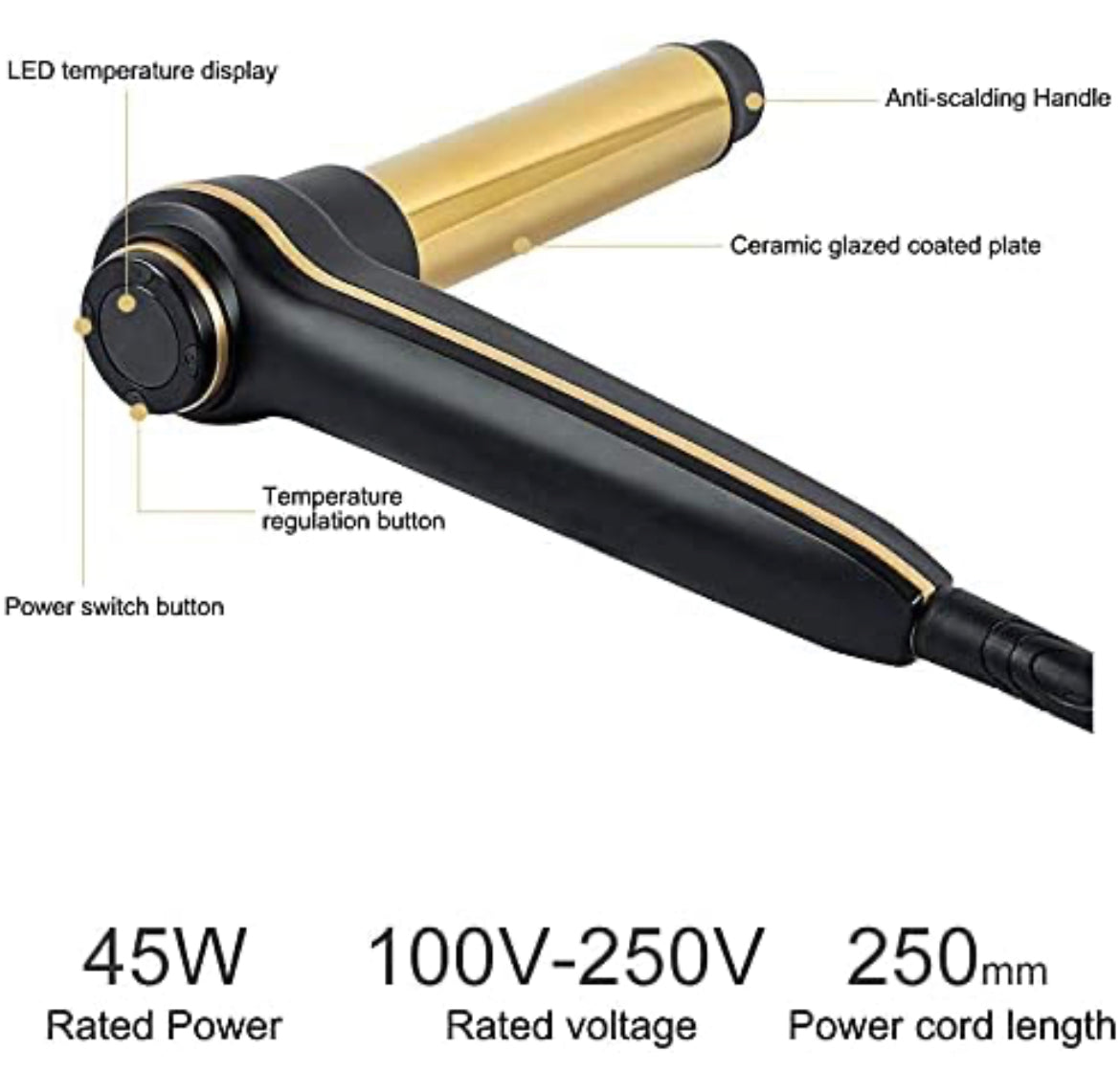 Curlbar Angled Curling Wand